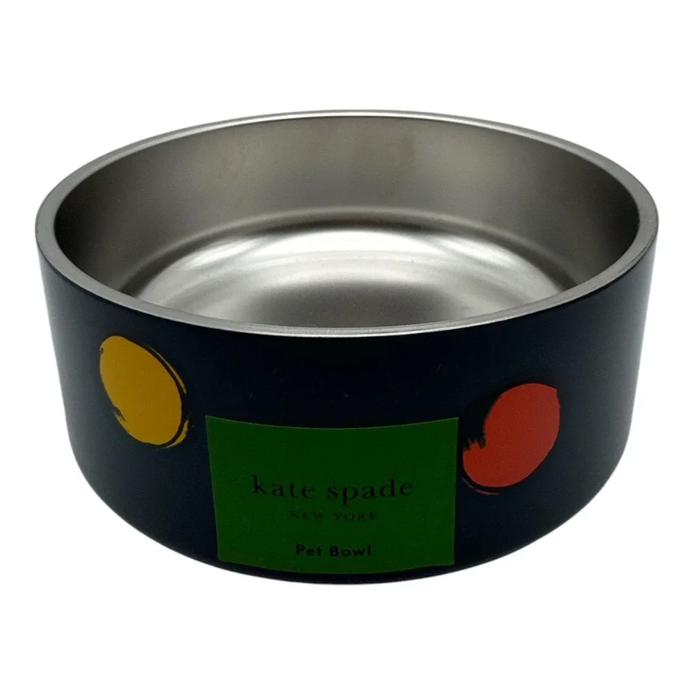 Kate Spade Watercolor Dot Pet Dog Bowl ~ 16 oz Non-Slip ~ NWT